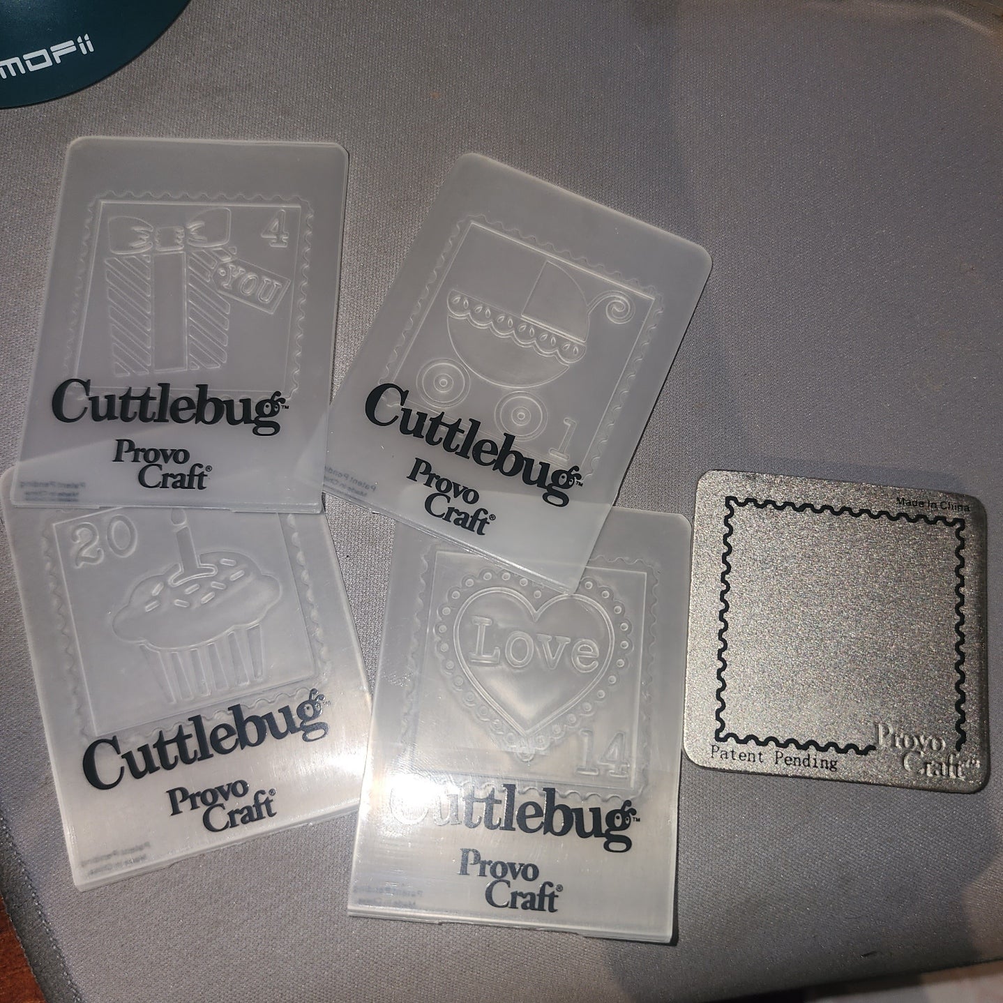 Cuttlebug Celebration Stamps 5 piece pack