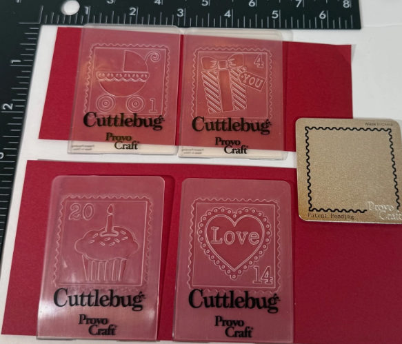 Cuttlebug Celebration Stamps 5 piece pack
