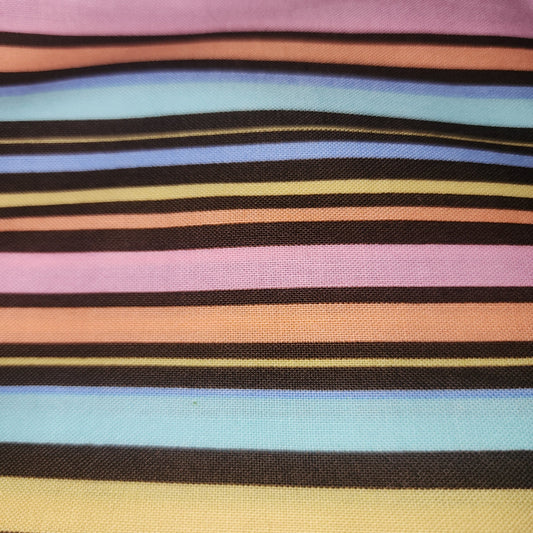 Michael Miller Cha Cha Stripe C-1684 Pink Blue Orange Brown Lemon