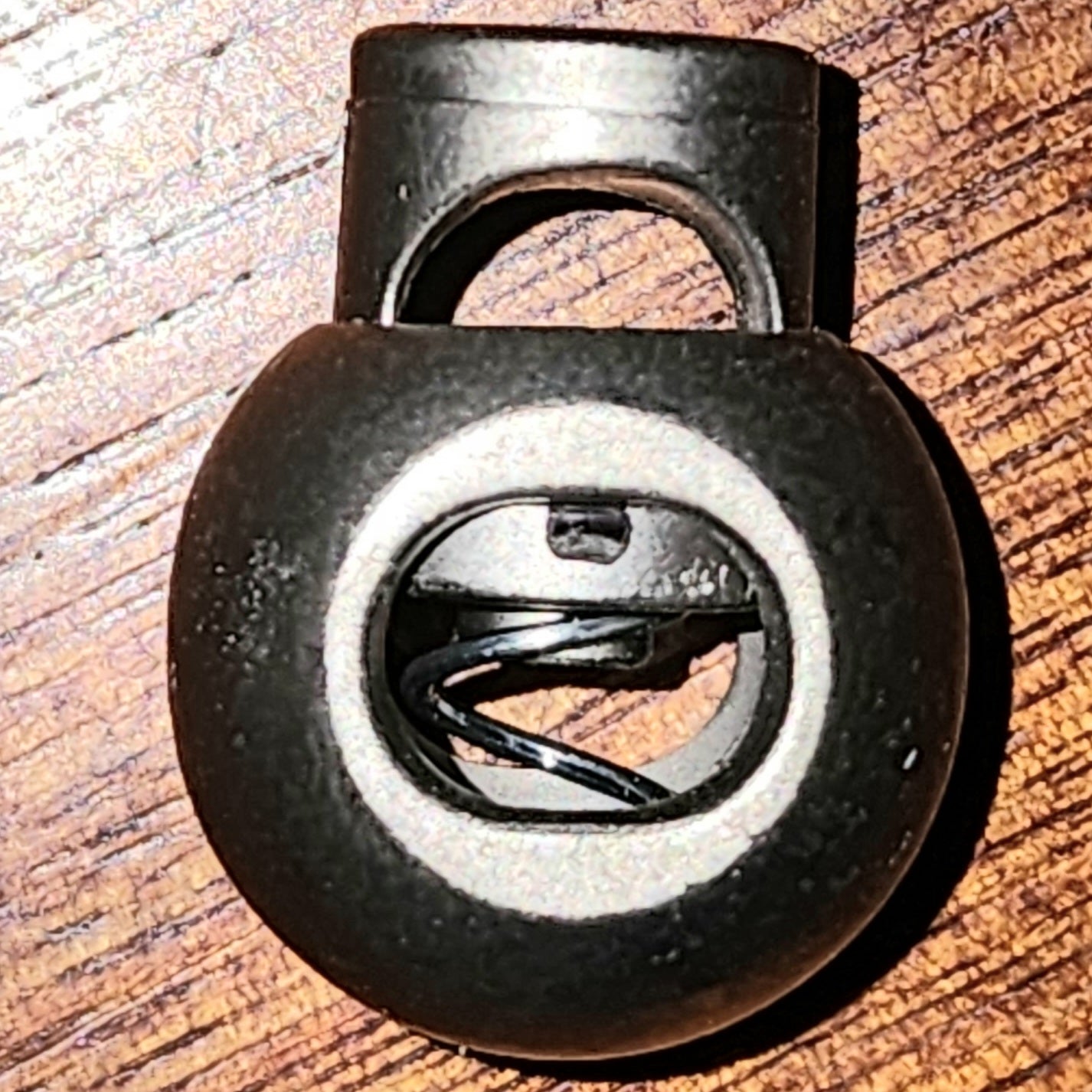 Cord stop silver single 20mm high (plastic)