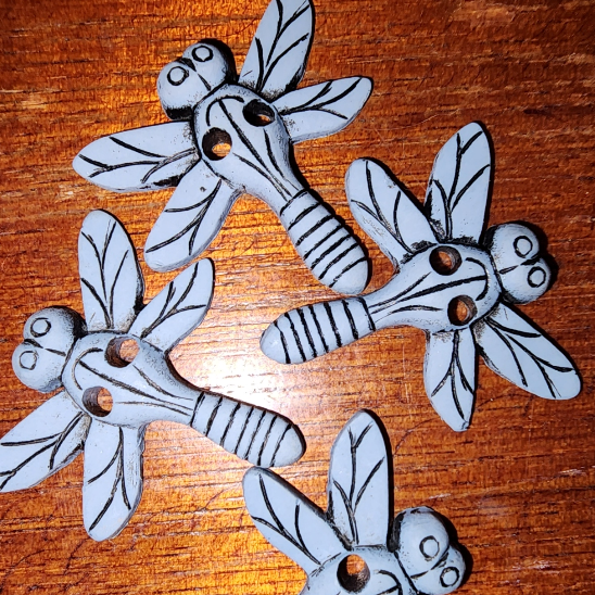 Dragonfly elephant grey 2.8cm