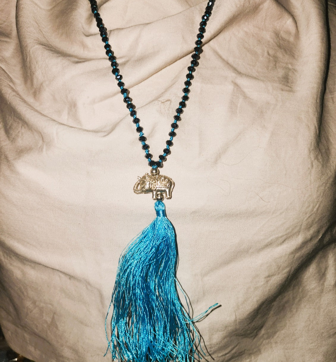 Tassel Metal Elephant Necklaces - 4 Colours