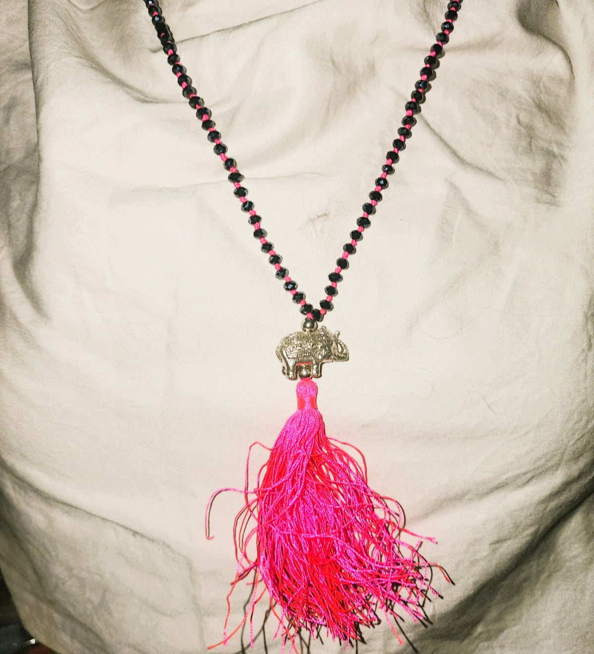 Tassel Metal Elephant Necklaces - 4 Colours
