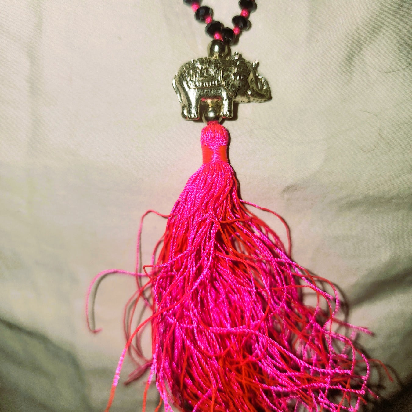 Tassel Metal Elephant Necklaces - 4 Colours