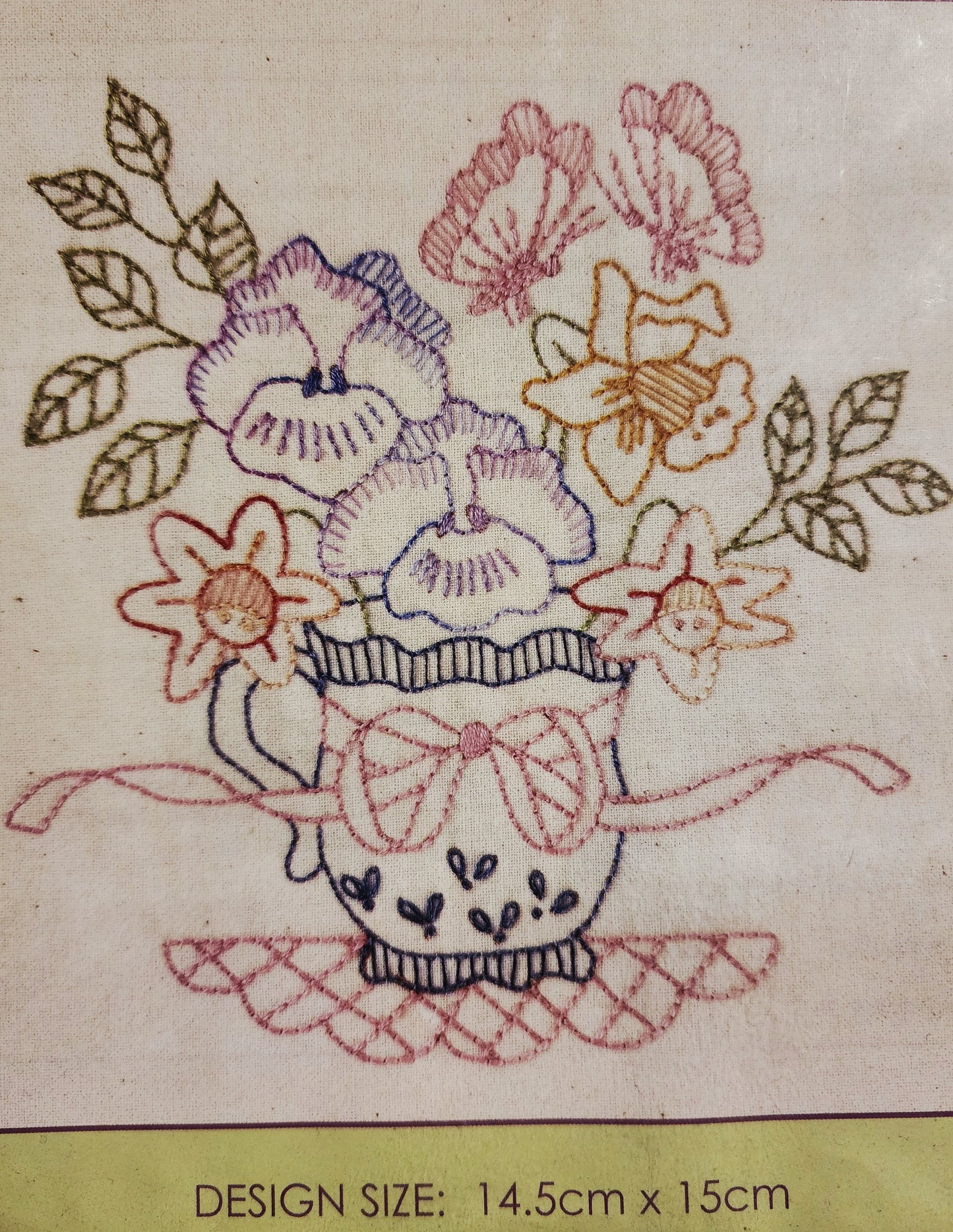 Bronwyn Hayes Stitchery Kit "Floral Tea Time" Butterfly Brew