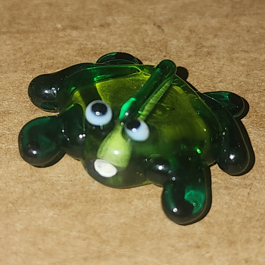 Glass handmade lampwork bead FROG (2.8CM WIDE)