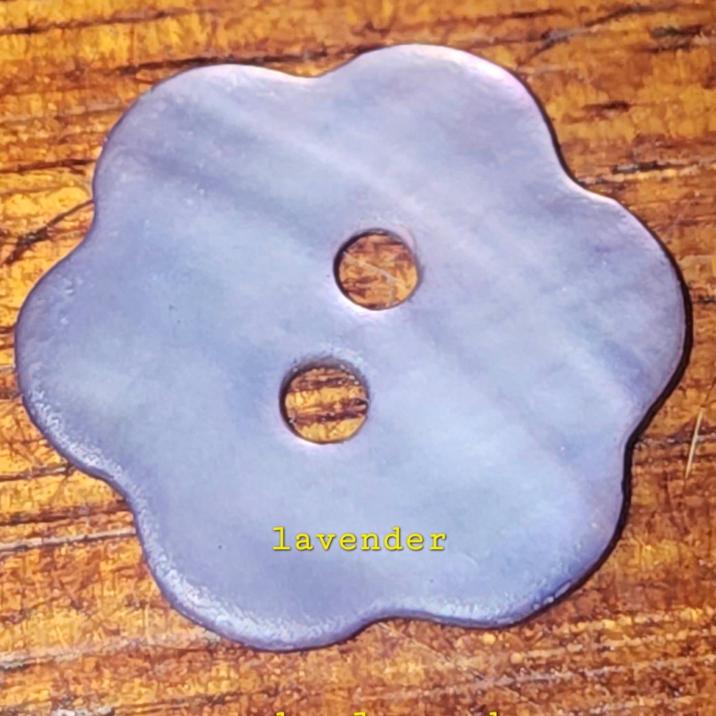 15mm Mother of Pearl flower button - assorted colours