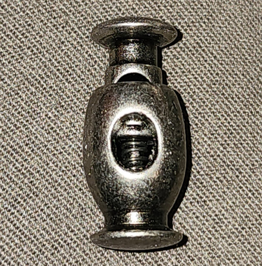 Metal cord stop in silver (heavy duty) 25mm high