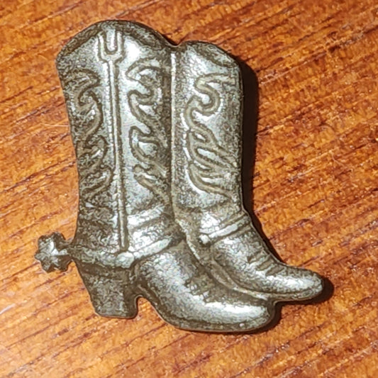 Metal Cowboy Boots Button 2cm high (shank back)