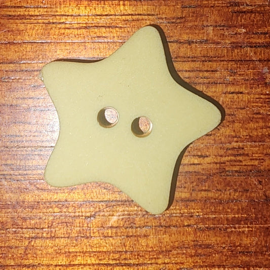 Star button pale lemon 2cm (matte finish)
