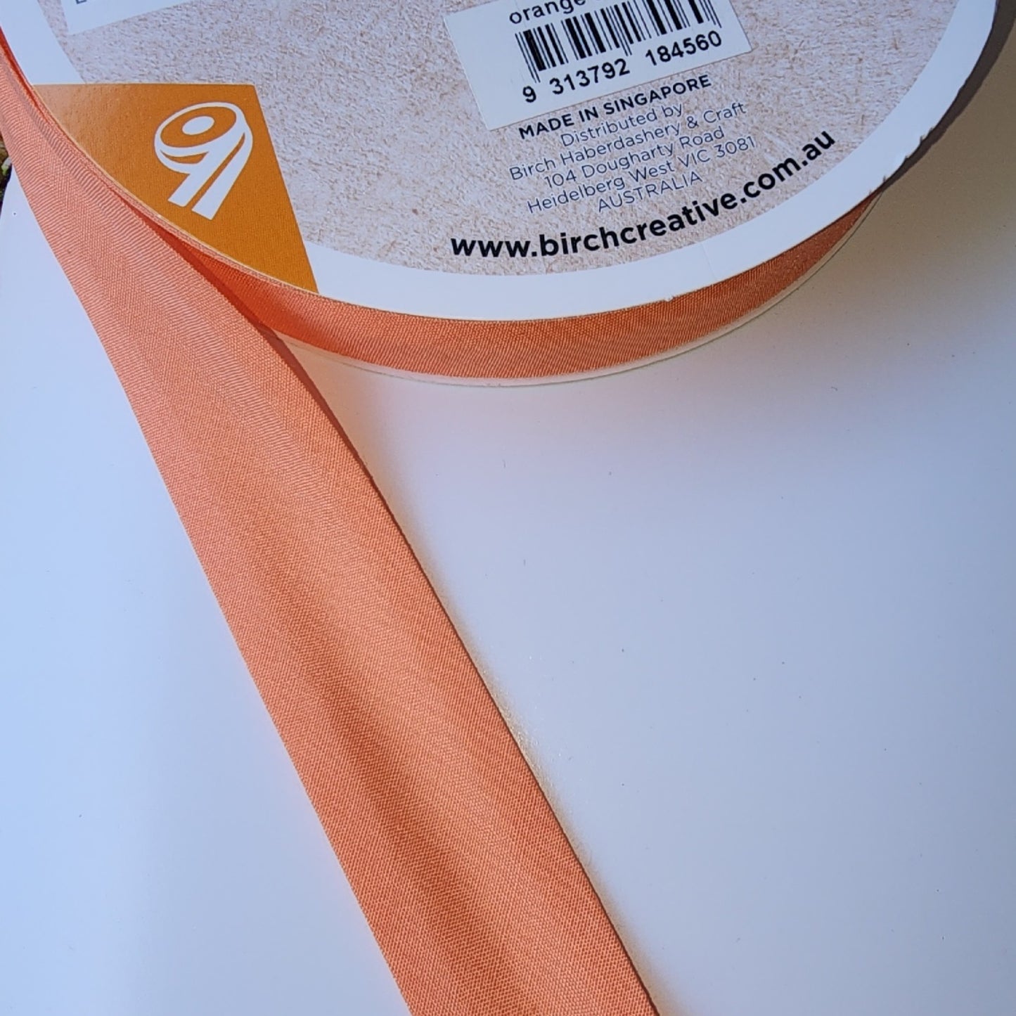 Polycotton Bias Binding 25mm Orange 8047-35
