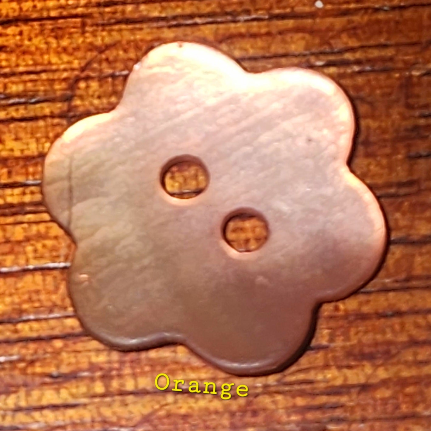 15mm Mother of Pearl flower button - assorted colours