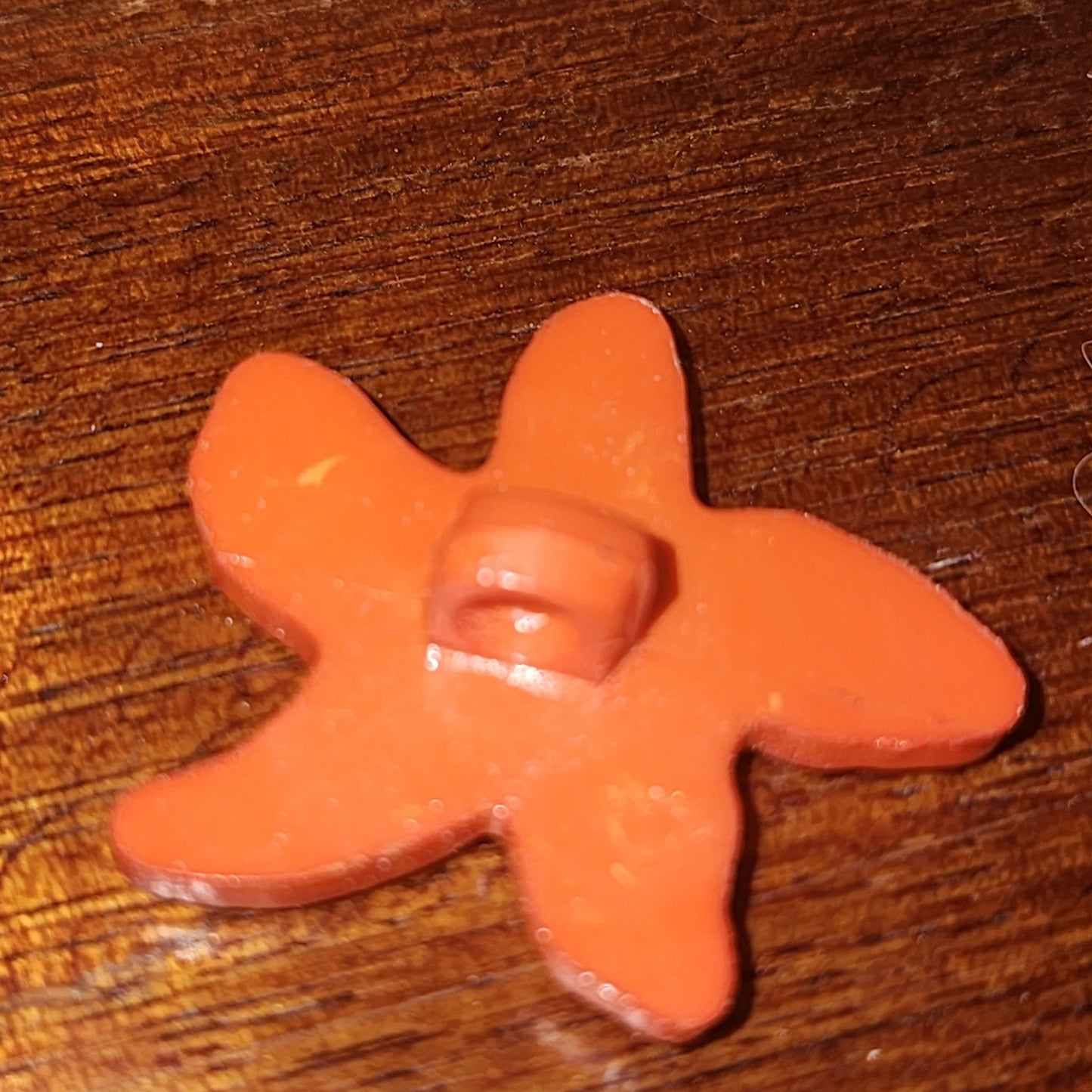 Starfish button Tangerine 2.8cm