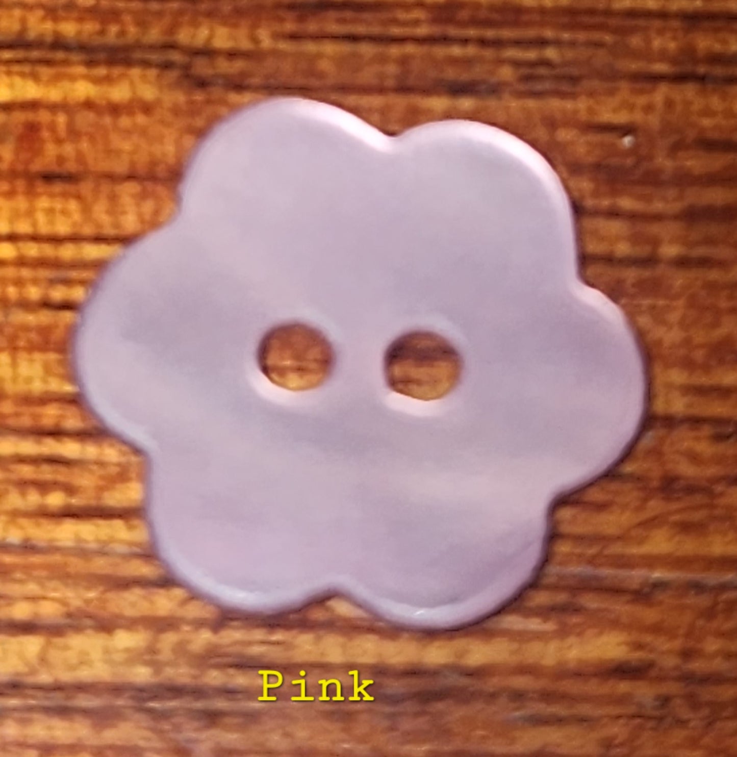 15mm Mother of Pearl flower button - assorted colours