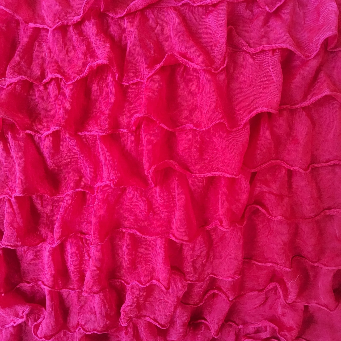 Frilly Layered Fabric Scarlet Red (2" frill)