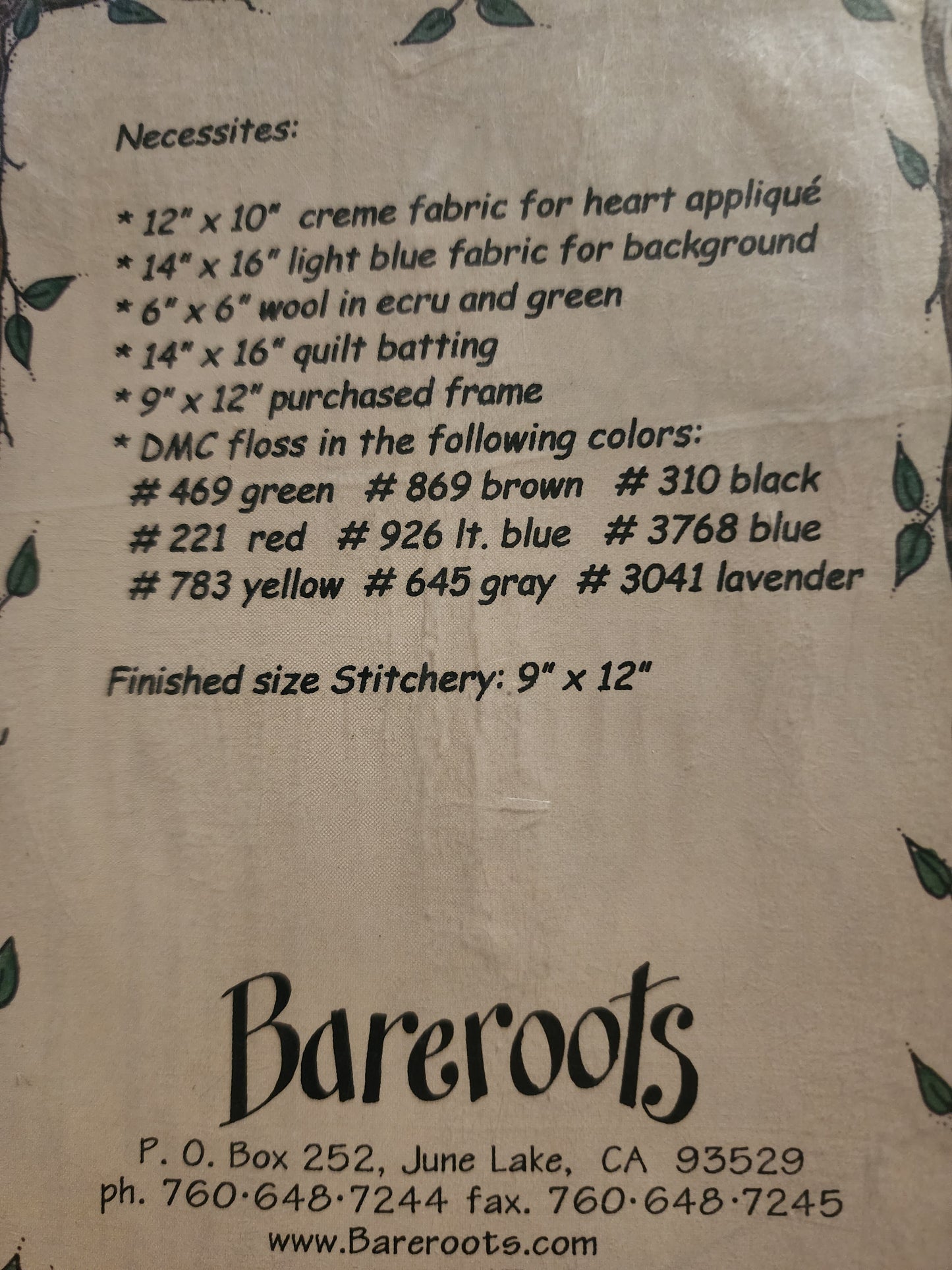 Bareroots #93 Our Home Stitchery Pattern