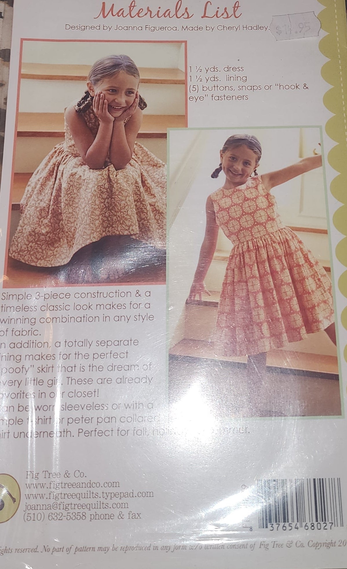 Ella's Party Dress FTQ#879 (Fig Tree & Co)