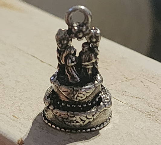 Metal Wedding Cake Charm