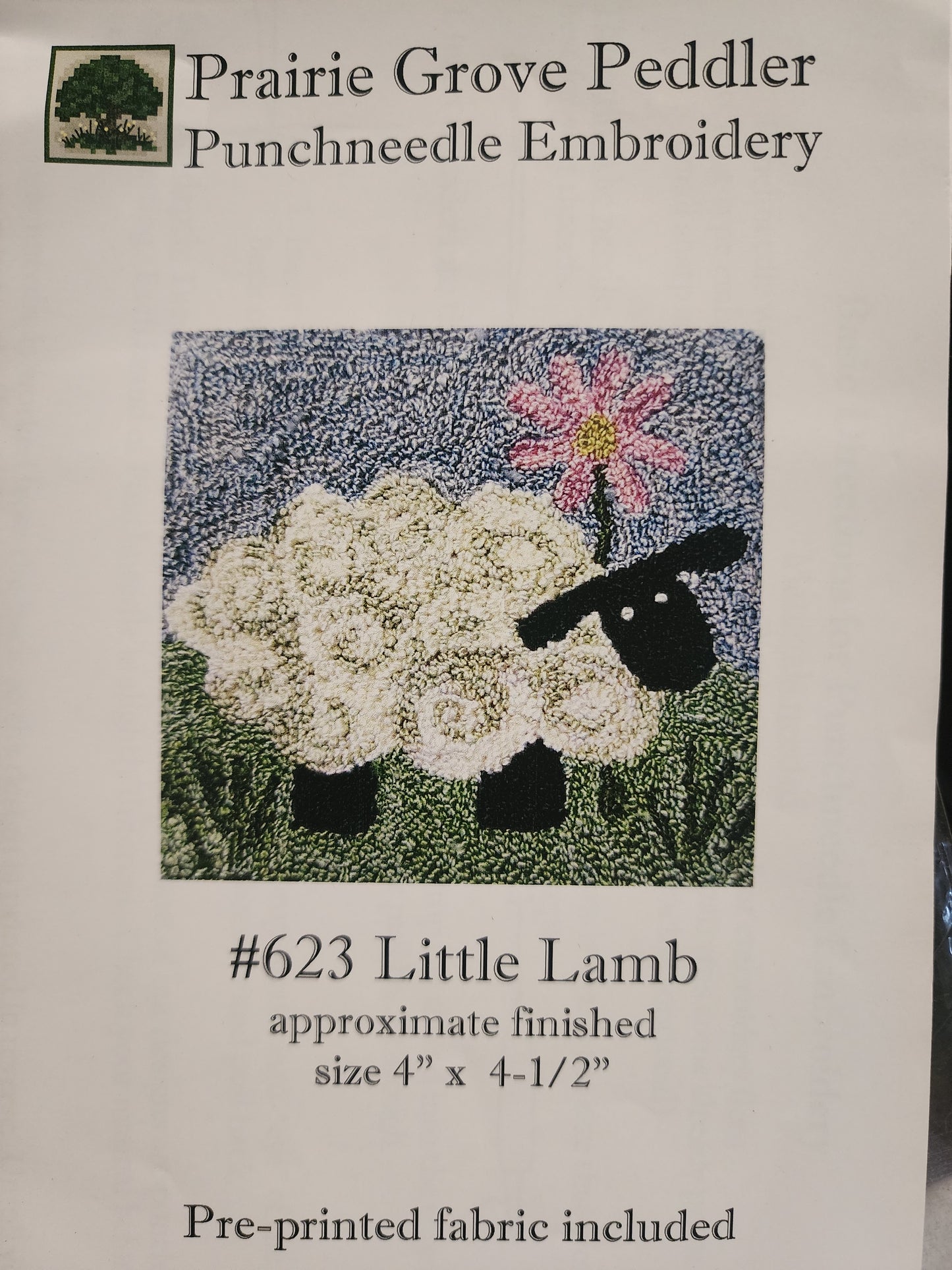 Little lamb punchneedle pattern #623