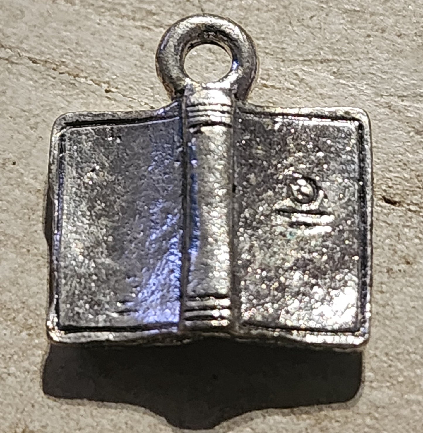 Metal bible (book) charm