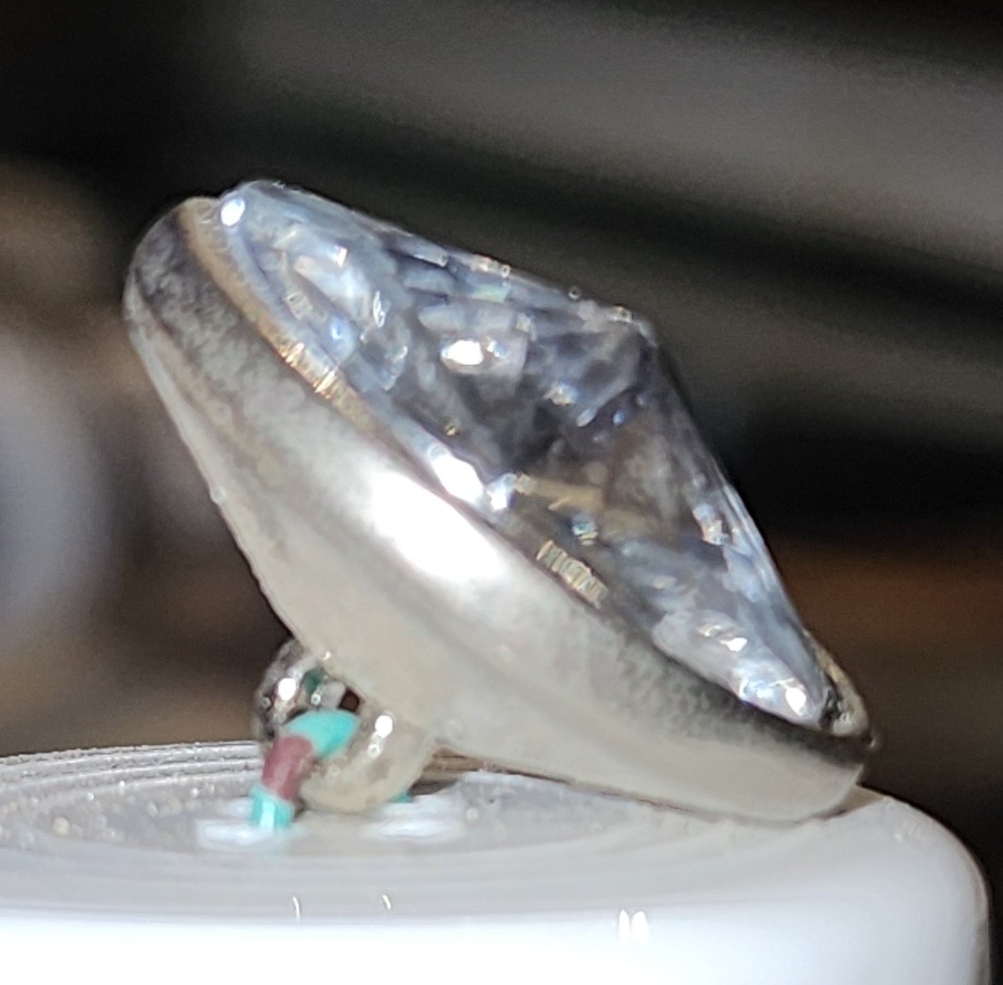 Large faceted crystal button 20mm (diamante)