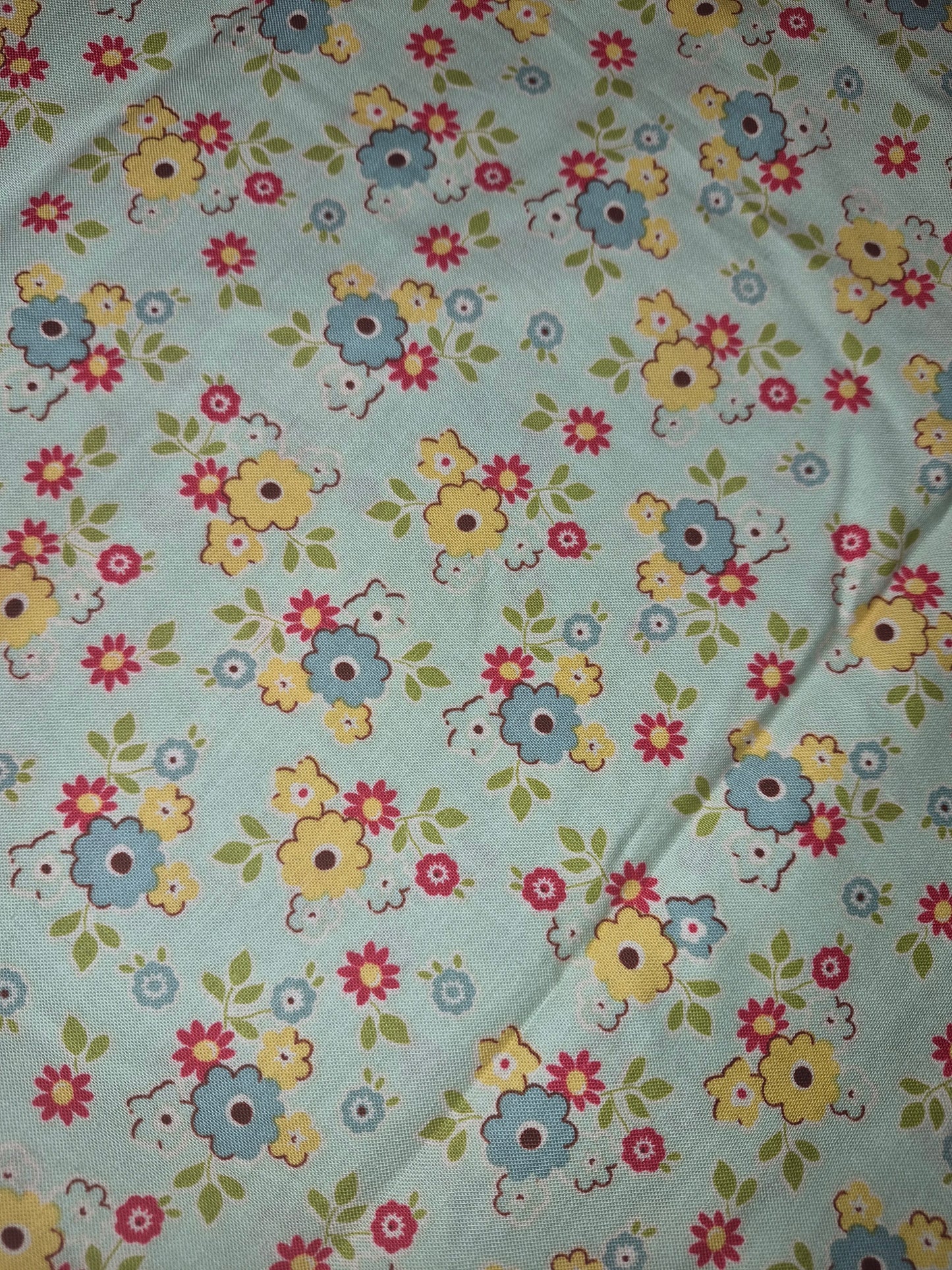 October Afternoon Sidewalks C3482 (Riley Blake Designs) Aqua Floral