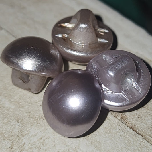 Dome button 10mm smoky metallic lavender (shank back)