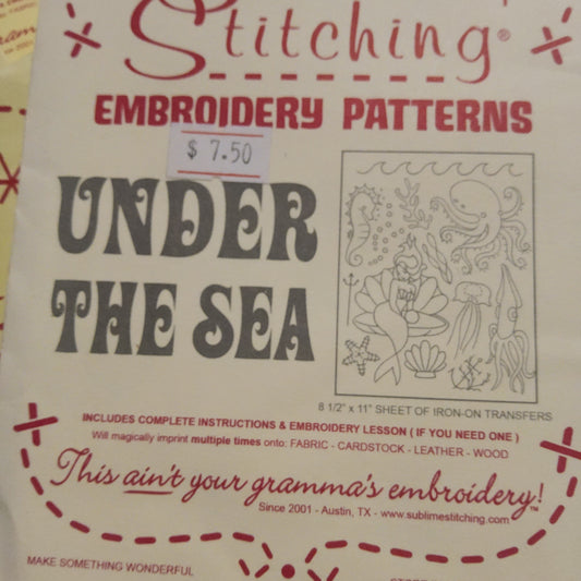 Under the Sea by Sublime Stitching Iron-on transfers for Embroidery*
