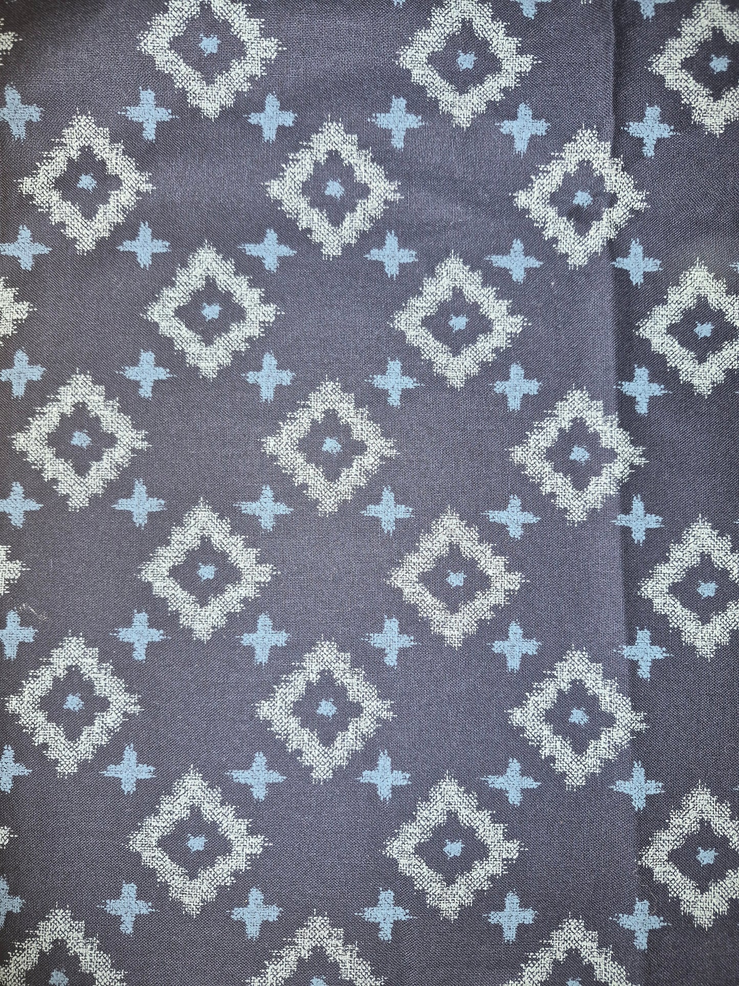 Seven Islands Japanese Indigo fabric Hakama (diamonds and crosses) *