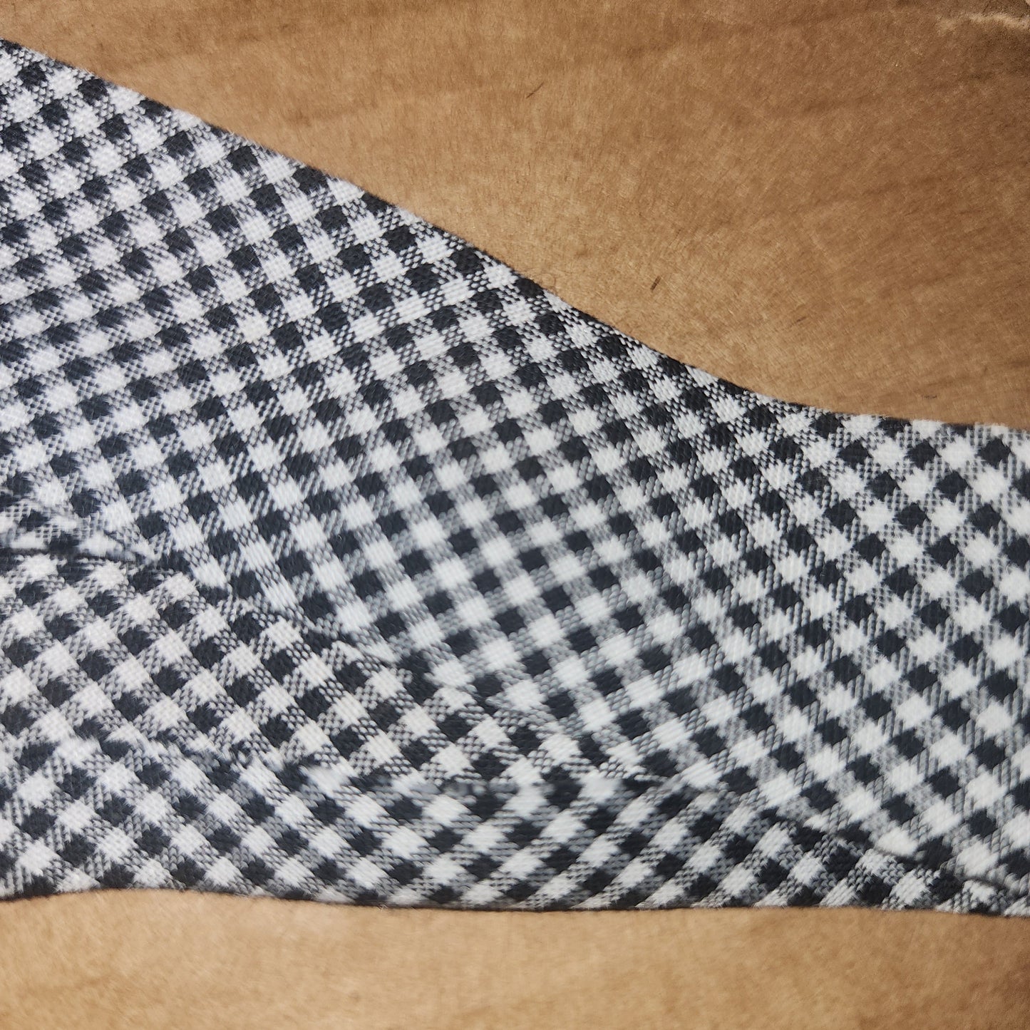 Polycotton Bias Binding 25mm Black Gingham