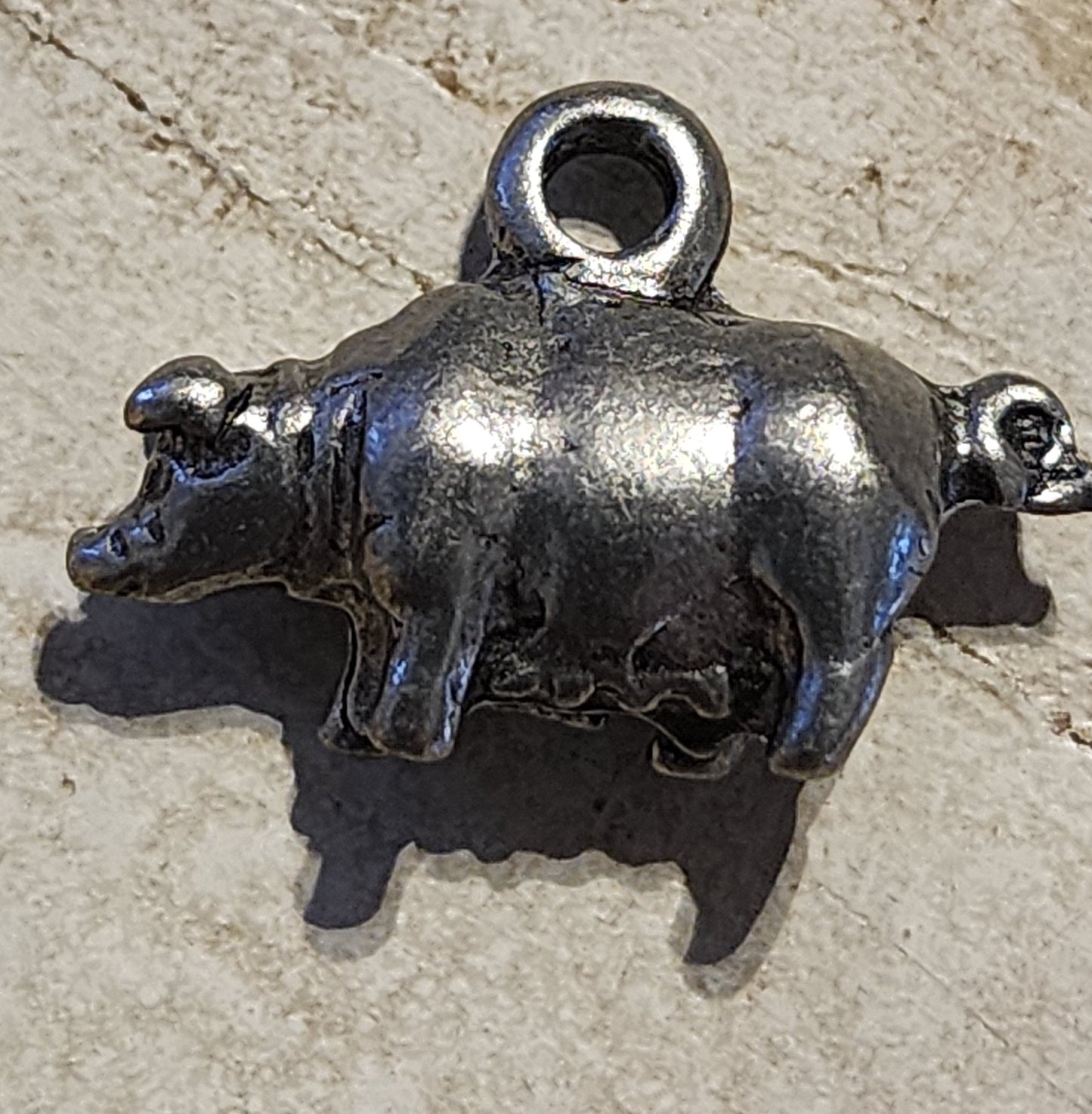 Metal Pig charm