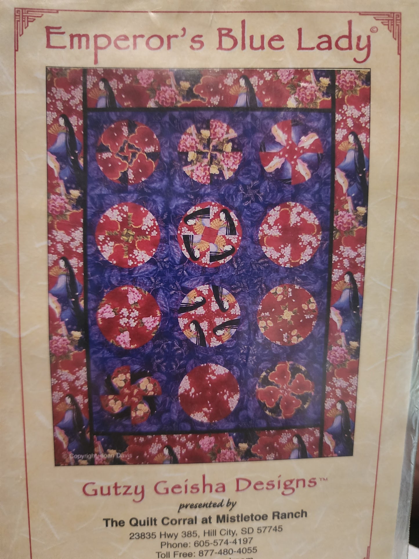 Emperor's Blue Lady - quilt pattern by Gutzy Geisha Designs