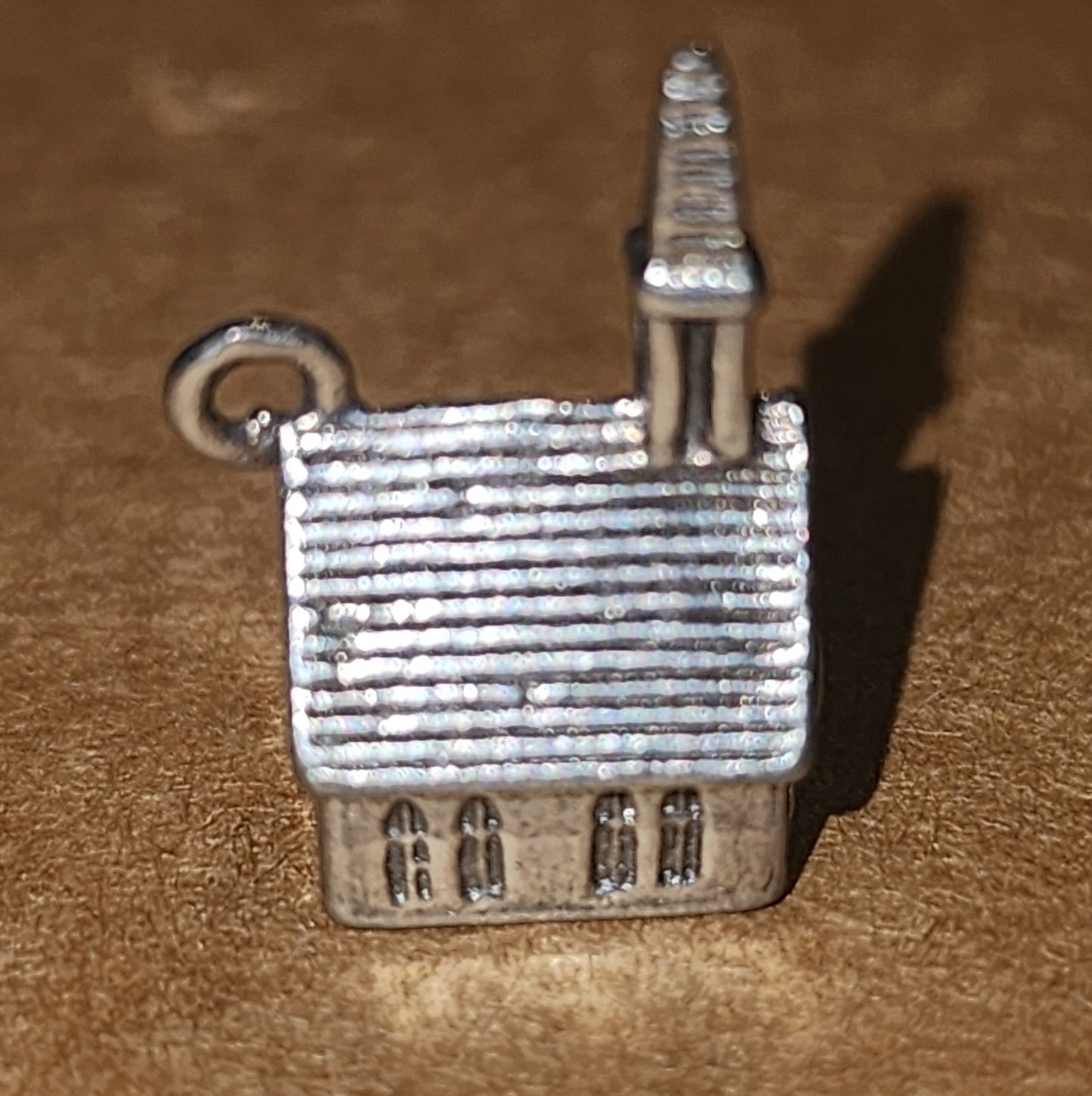 Metal church charm