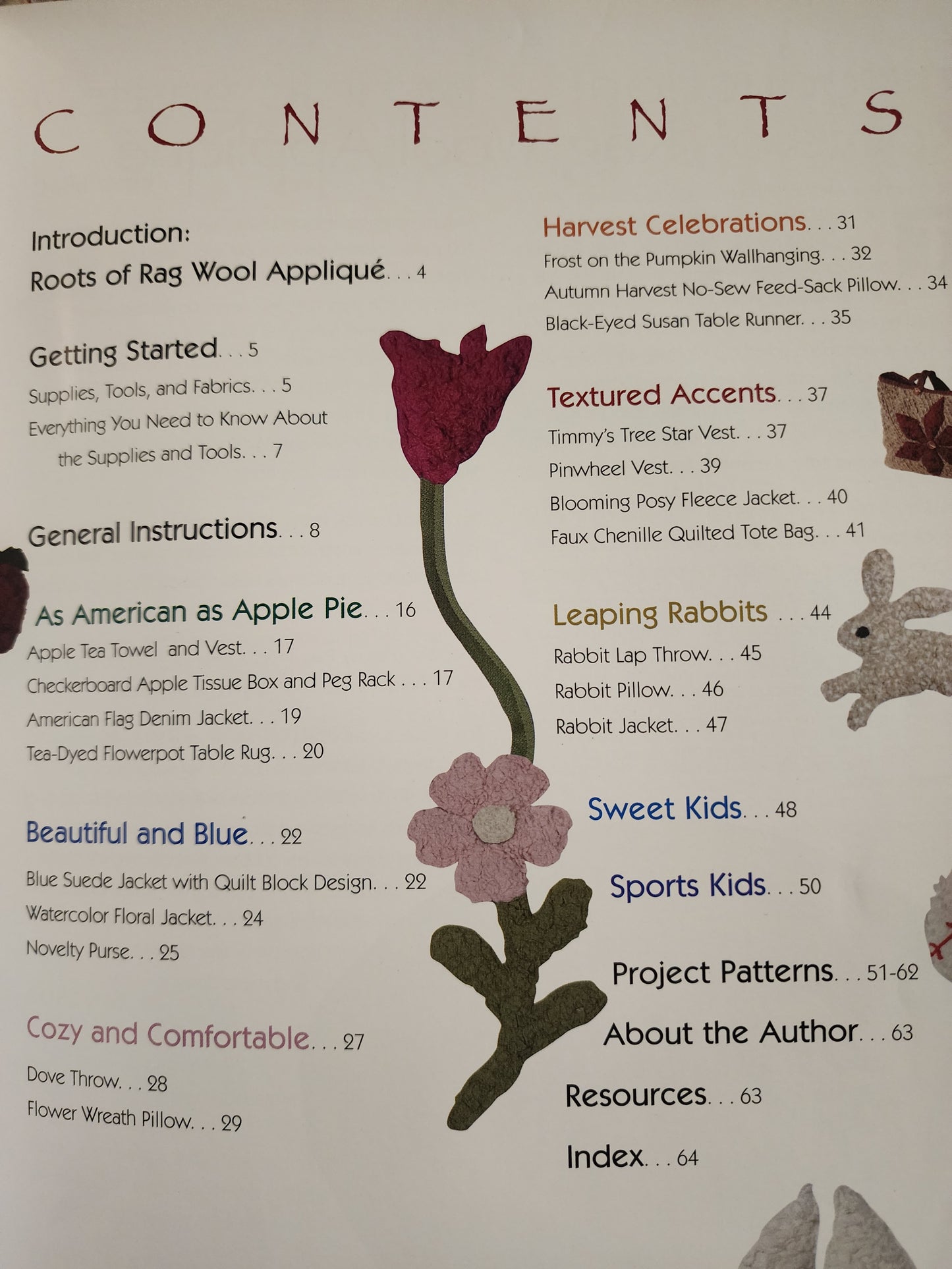 Rag Wool Applique Book by Kathy MacMannis