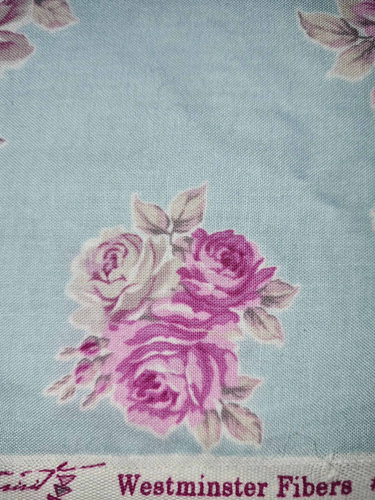Tanya Whelan French Hatbox TW12 trirose blue ONLY 35CM LEFT