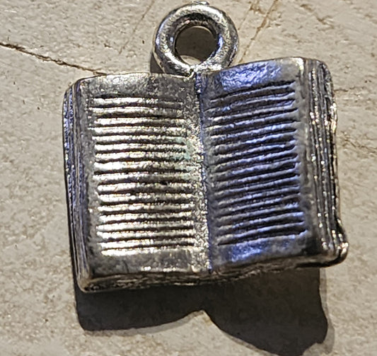 Metal bible (book) charm