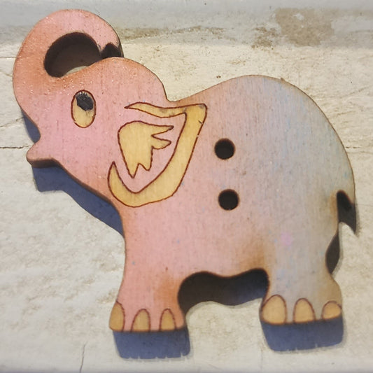 Wooden Elephant button 35mm long