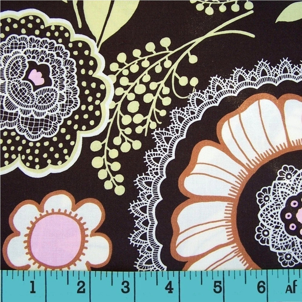 Amy Butler - Lotus - Lacework - Olive AB19 1.8 metres left