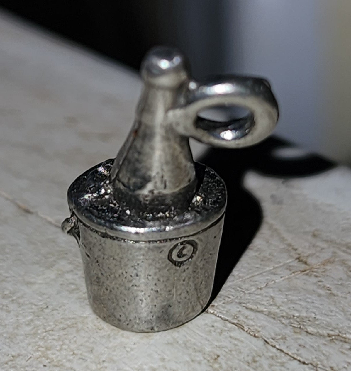 Champagne Bottle in Bucket Charm