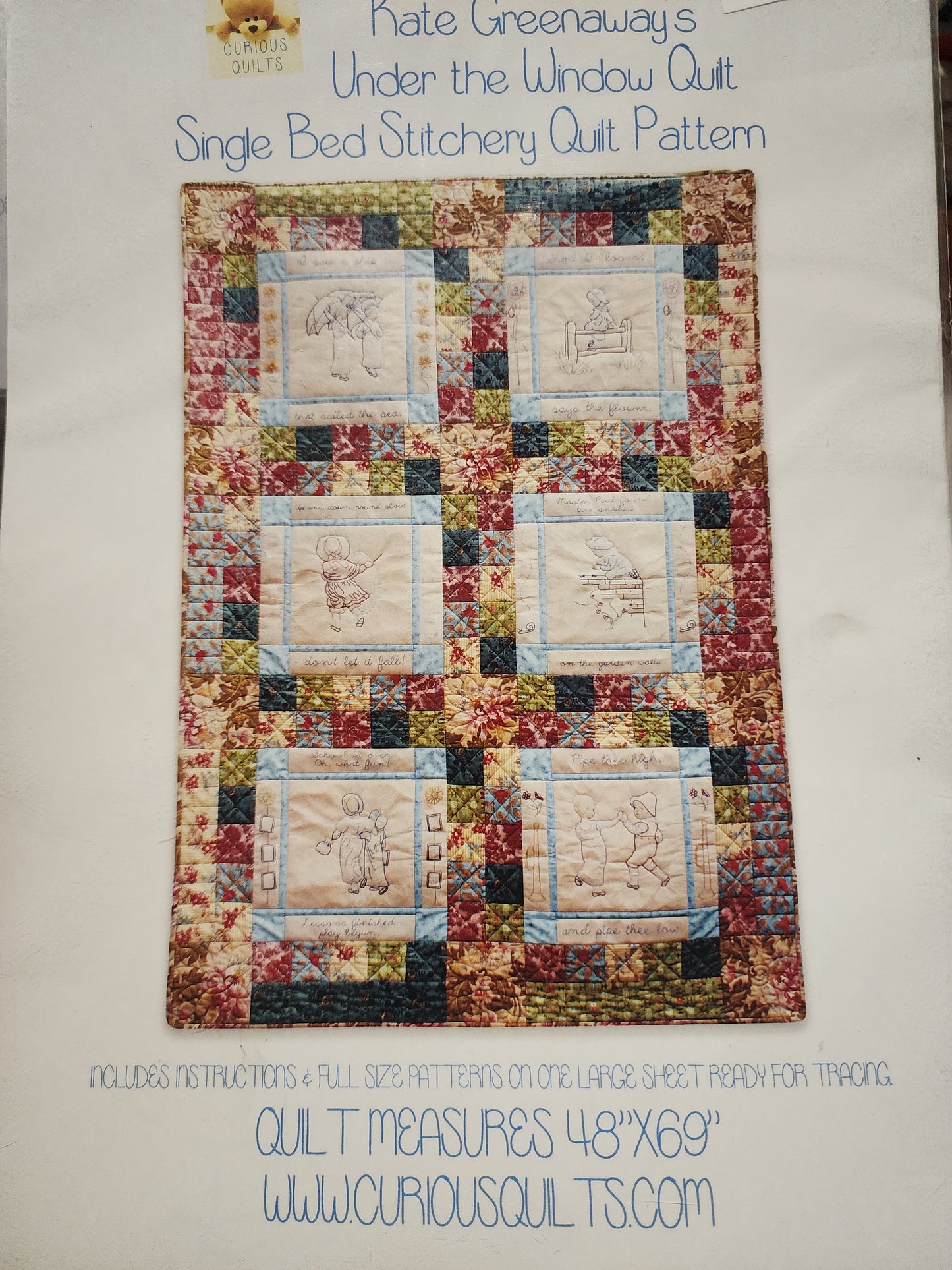 Kate Greenaway's Under the Window Quilt Pattern by Curious Quilts