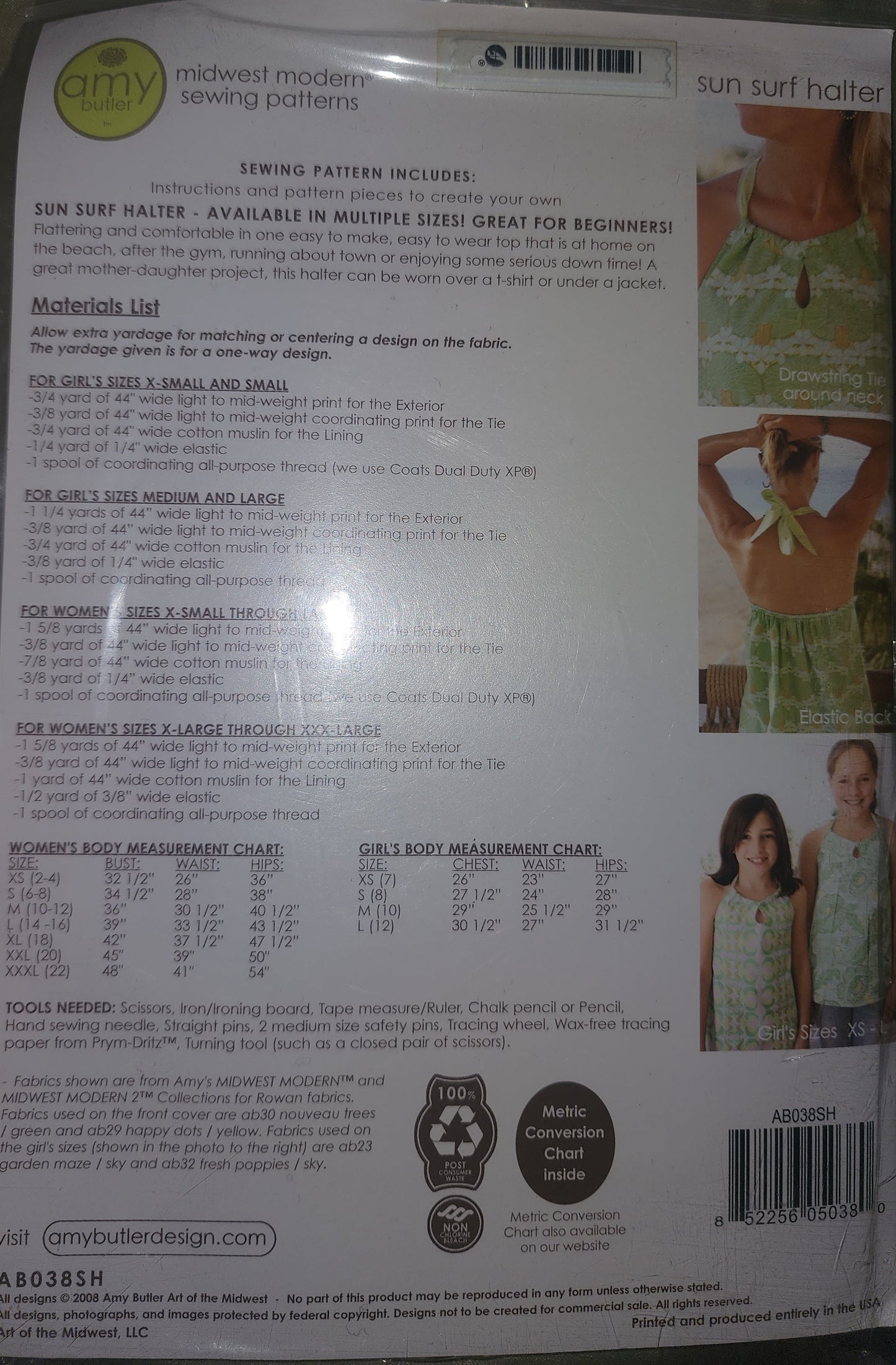 Amy Butler - Patterns - Sun Surf Halter AB038SH