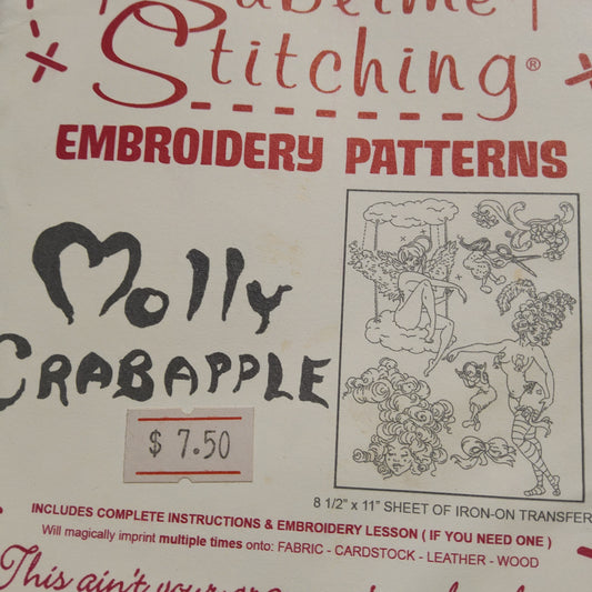 Molly crabapple by Sublime Stitching Iron-on transfers for Embroidery*