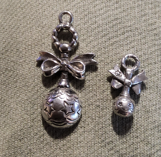 Metal Baby Rattle Charm-2 sizes