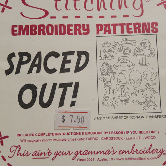 Spaced Out by Sublime Stitching Iron-on transfers for Embroidery *