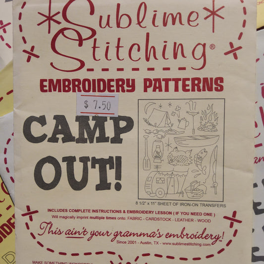 Camp Out by Sublime Stitching Iron-on transfers for Embroidery *
