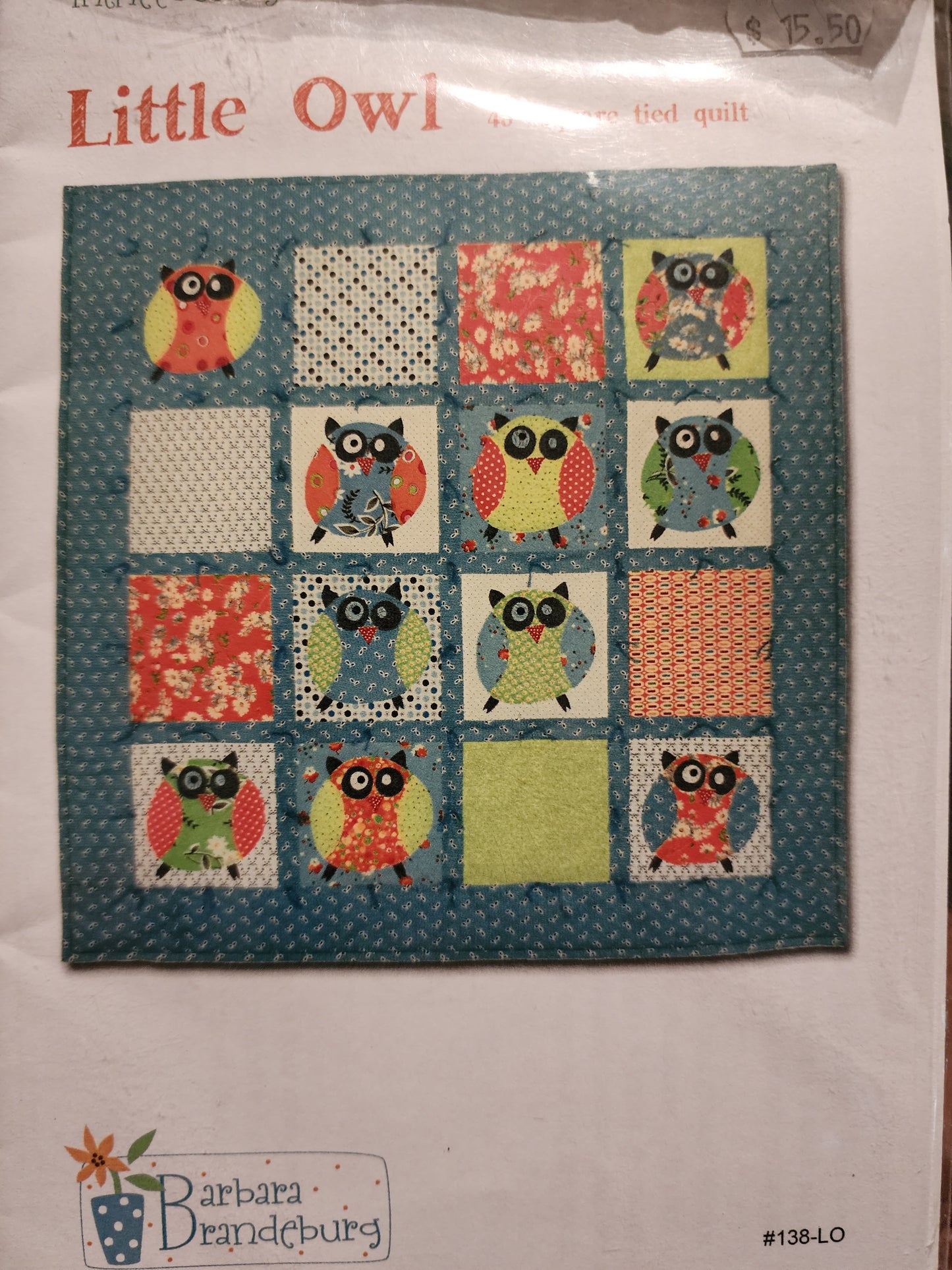 Little Owl Bag Pattern by Barbara Brandeburg and Little Owl Square Quilt Pattern (Inthecountryinthecity) *