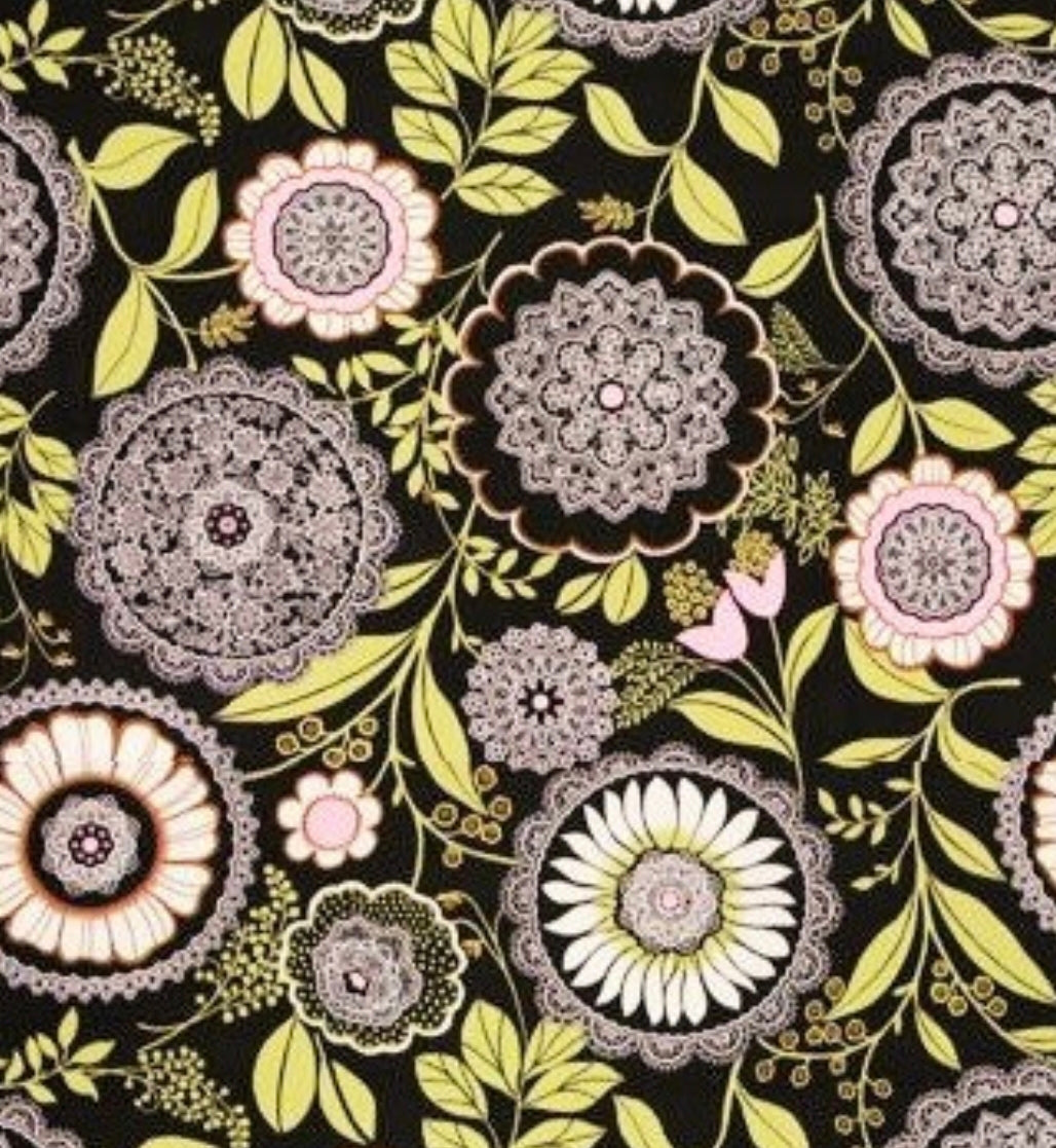 Amy Butler - Lotus - Lacework - Olive AB19 1.8 metres left