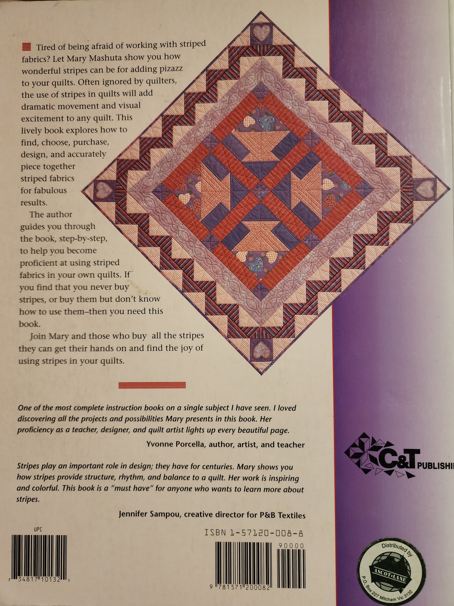 Stripes in Quilts book by Mary Mashuta