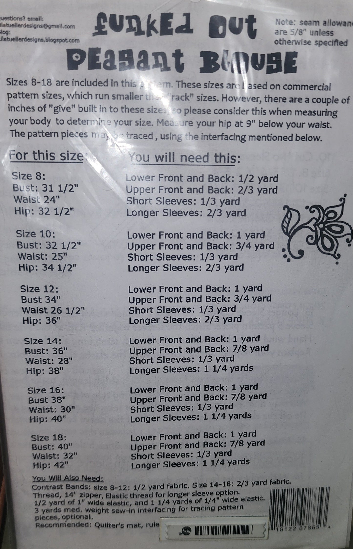 Funked Out Peasant Blouse No. 11 (Lila Tueller Designs)