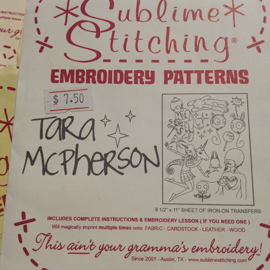 Tara McPherson by Sublime Stitching Iron-on transfers for Embroidery*